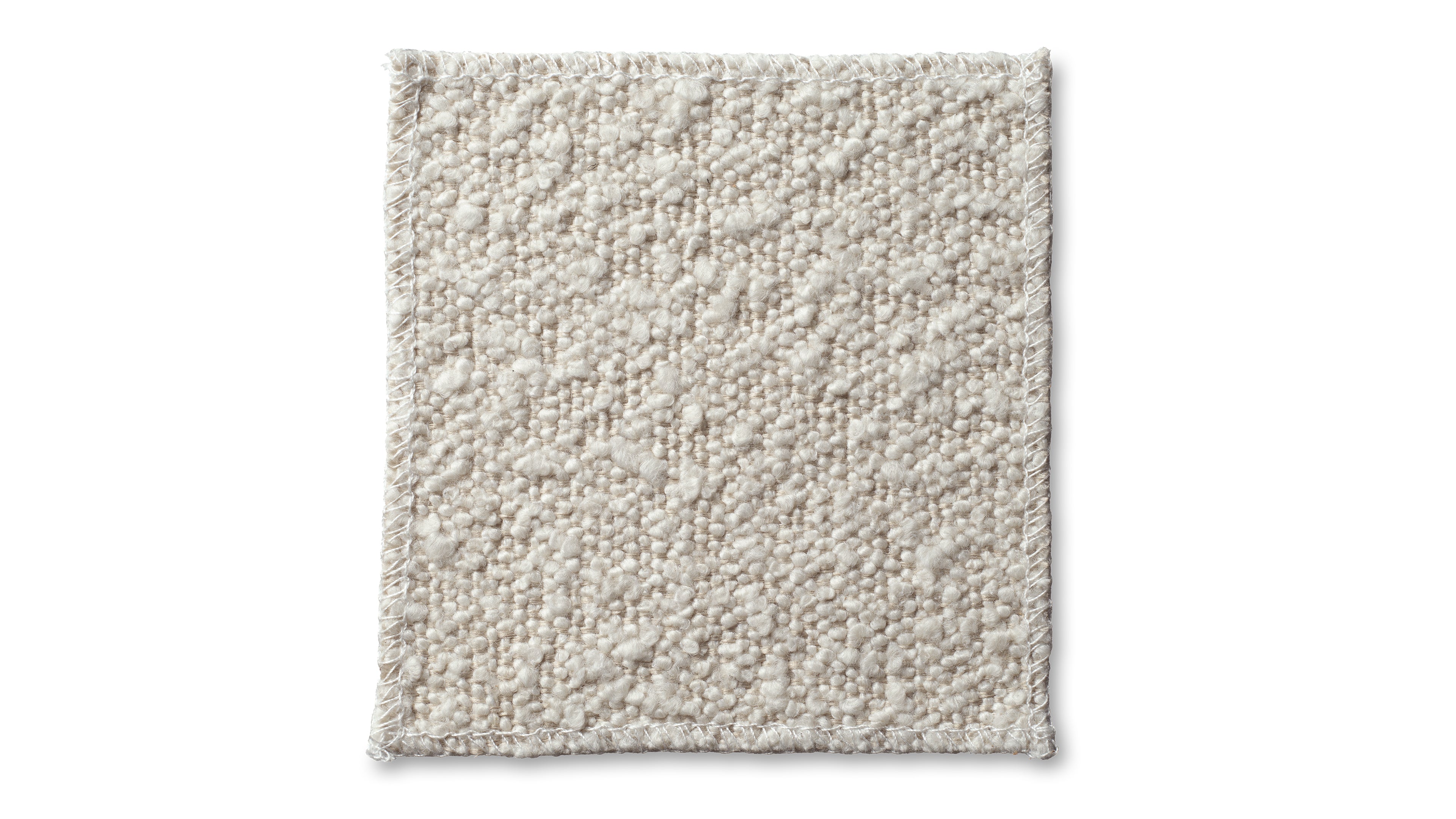 Full Storage Bed, Cream Bouclé, Space-Saving Design