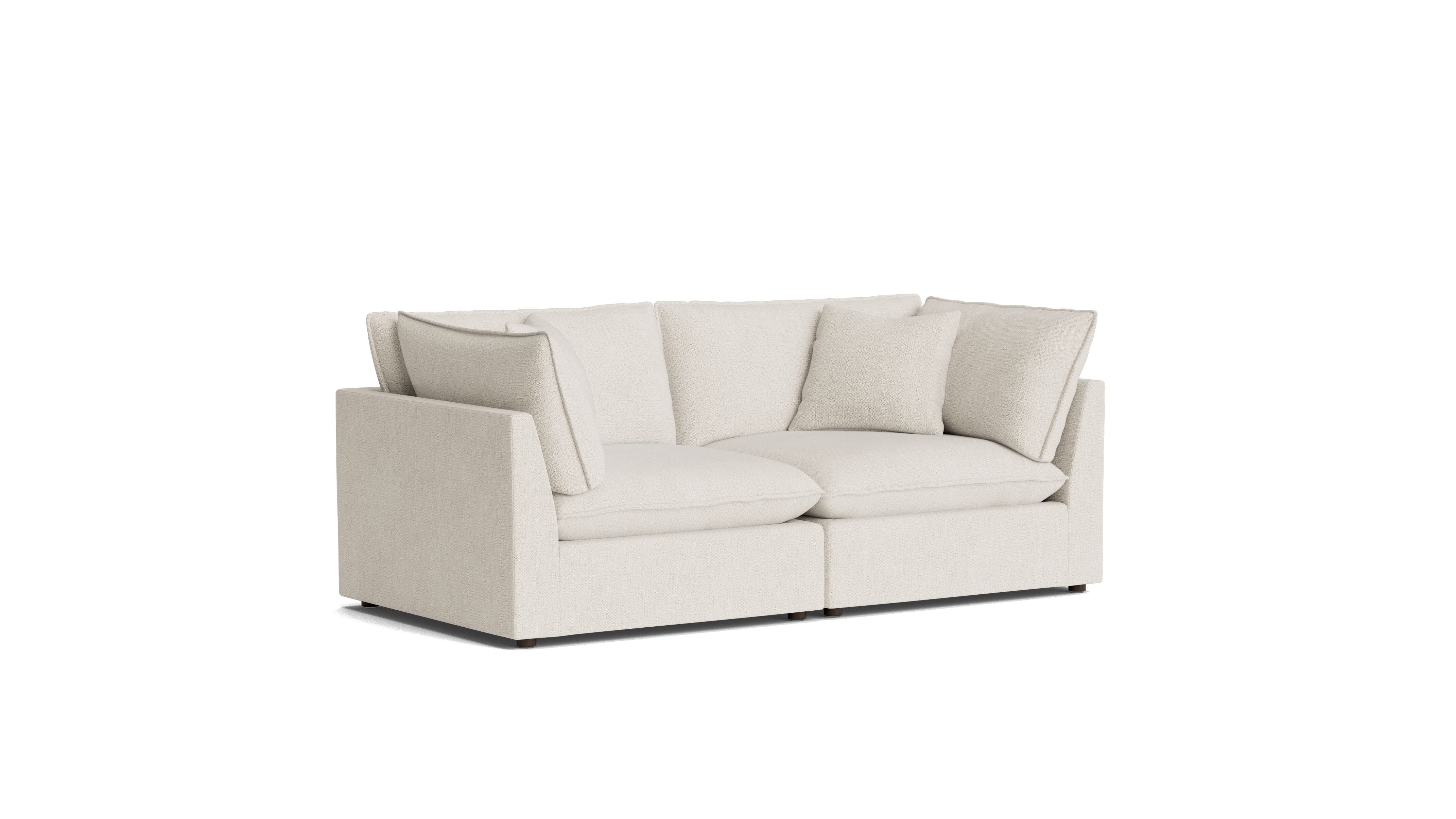 2-Piece Modular Sofa, Birch Fabric