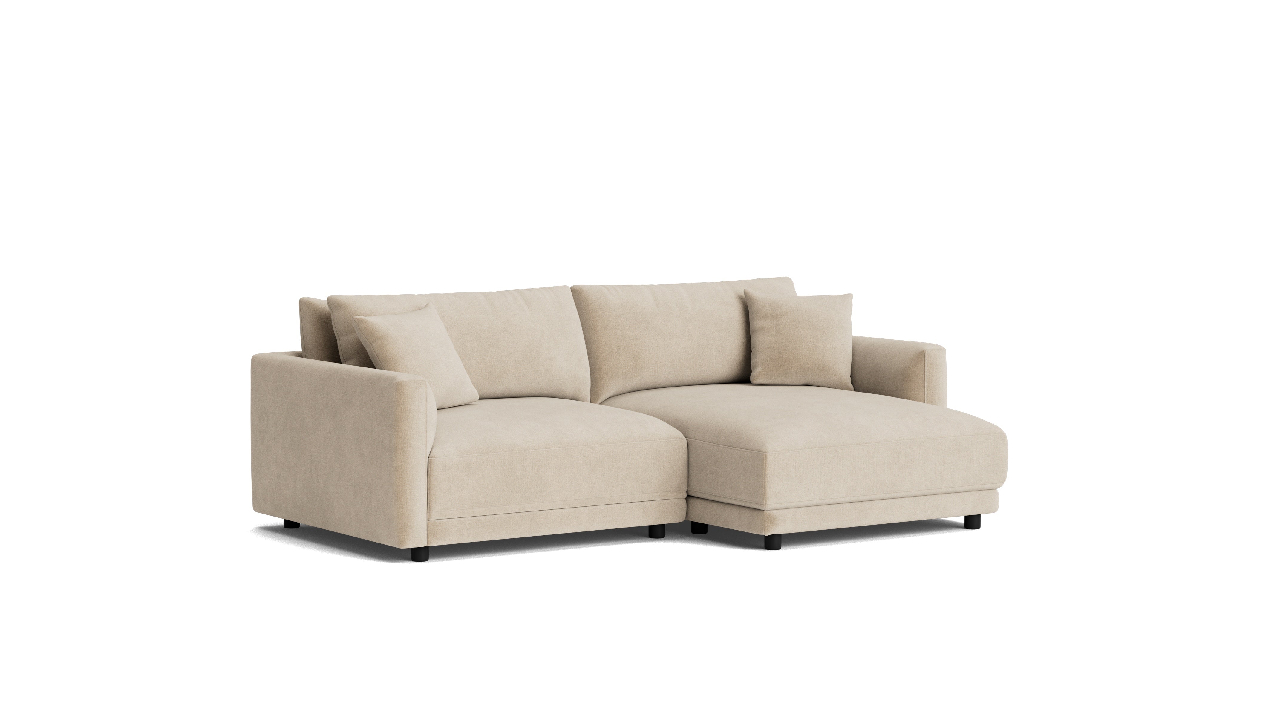 2-Piece Modular Sectional Sofa, Right-Facing, Cashew Fabric