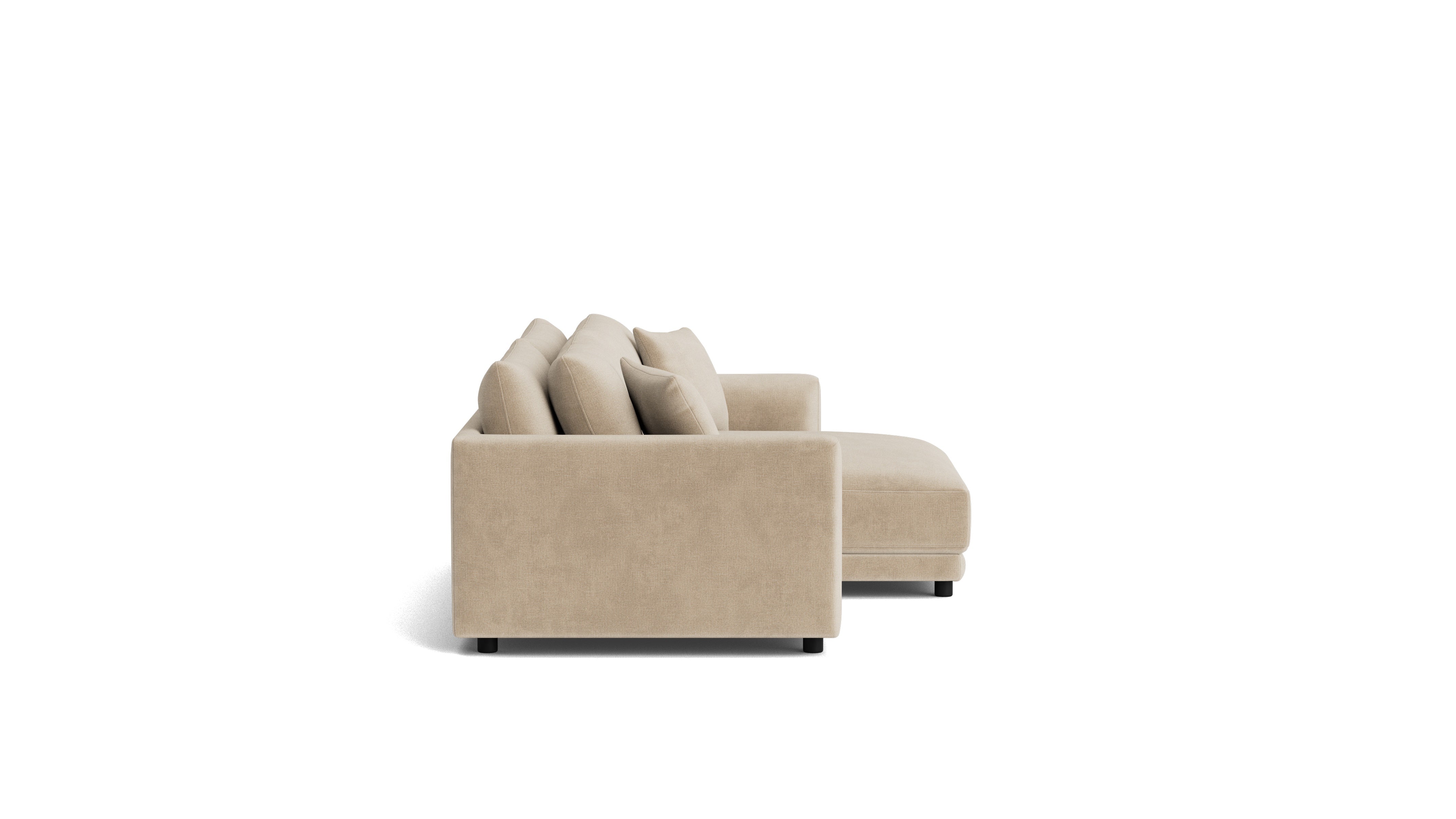 2-Piece Modular Sectional Sofa, Right-Facing, Cashew Fabric