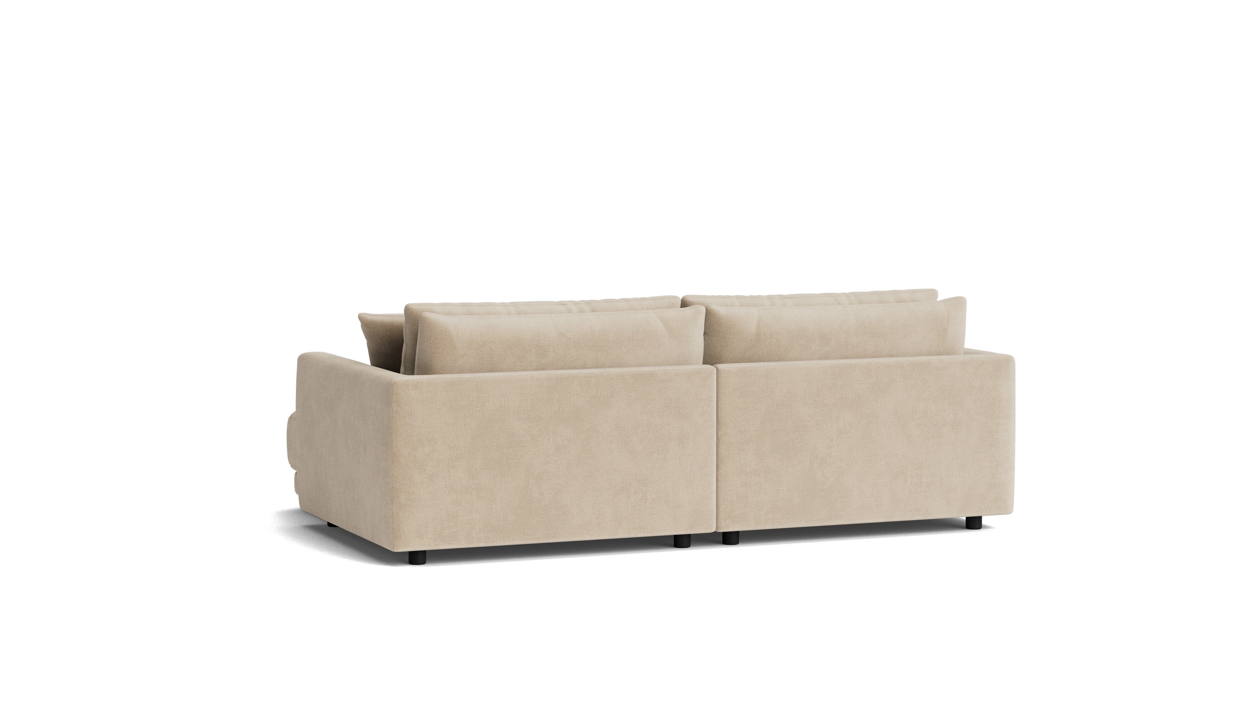 2-Piece Modular Sectional Sofa, Right-Facing, Cashew Fabric