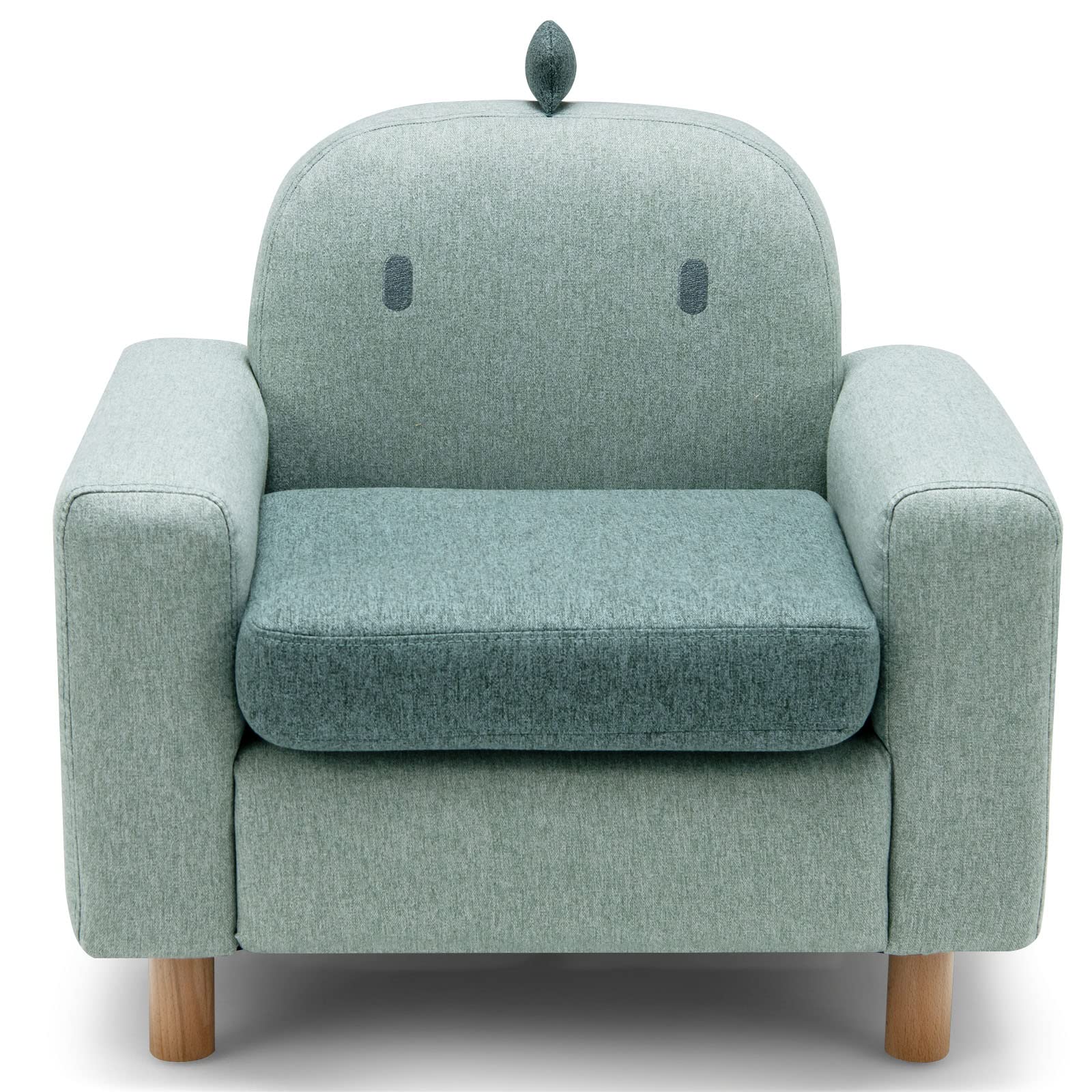 Cartoon Kids Sofa Chair, Solid Wood Frame, Playroom or Kindergarten Armchair